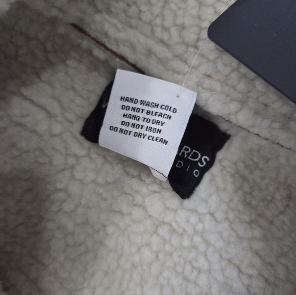 Mark Edwards Studio Brown and Cream Shearling Lined Aviator Vest Size S - Picture 10 of 10